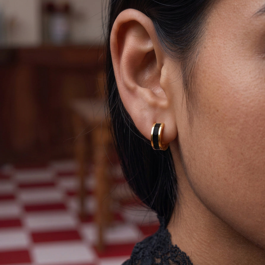 Caviar Small Hoop Earrings