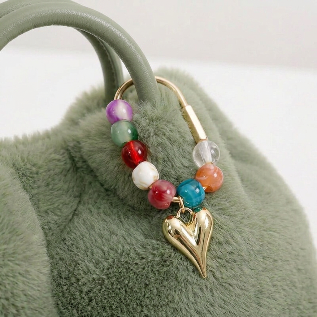 Gelato Beaded Heart Carabiner