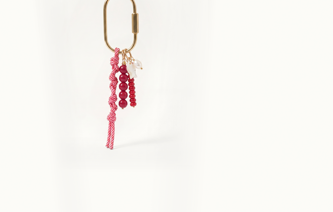Cerise Stone Carabiner Cord Set