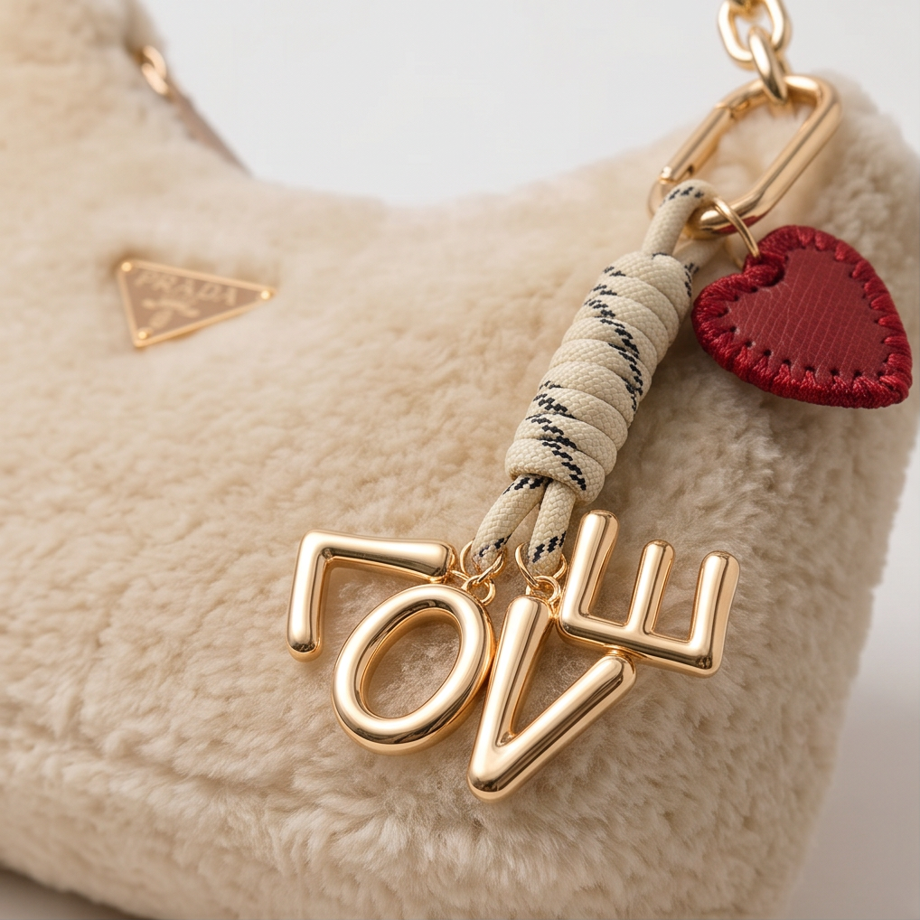 Golden Love Cord Charm