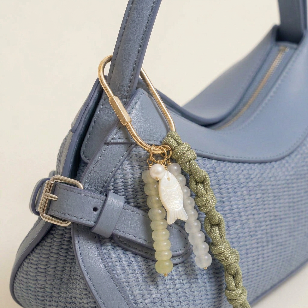 Pistachio Stone Carabiner Cord Set