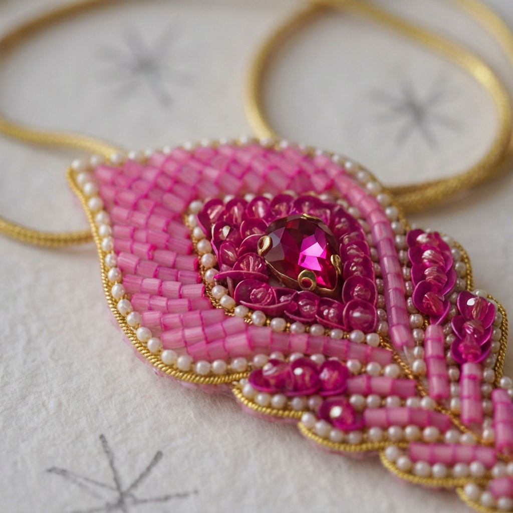 Rose Feather Bag Charm