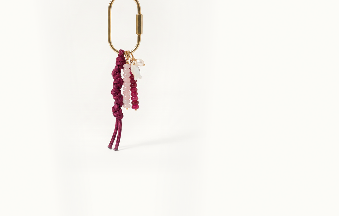 Rhubarb Stone Carabiner Cord Set