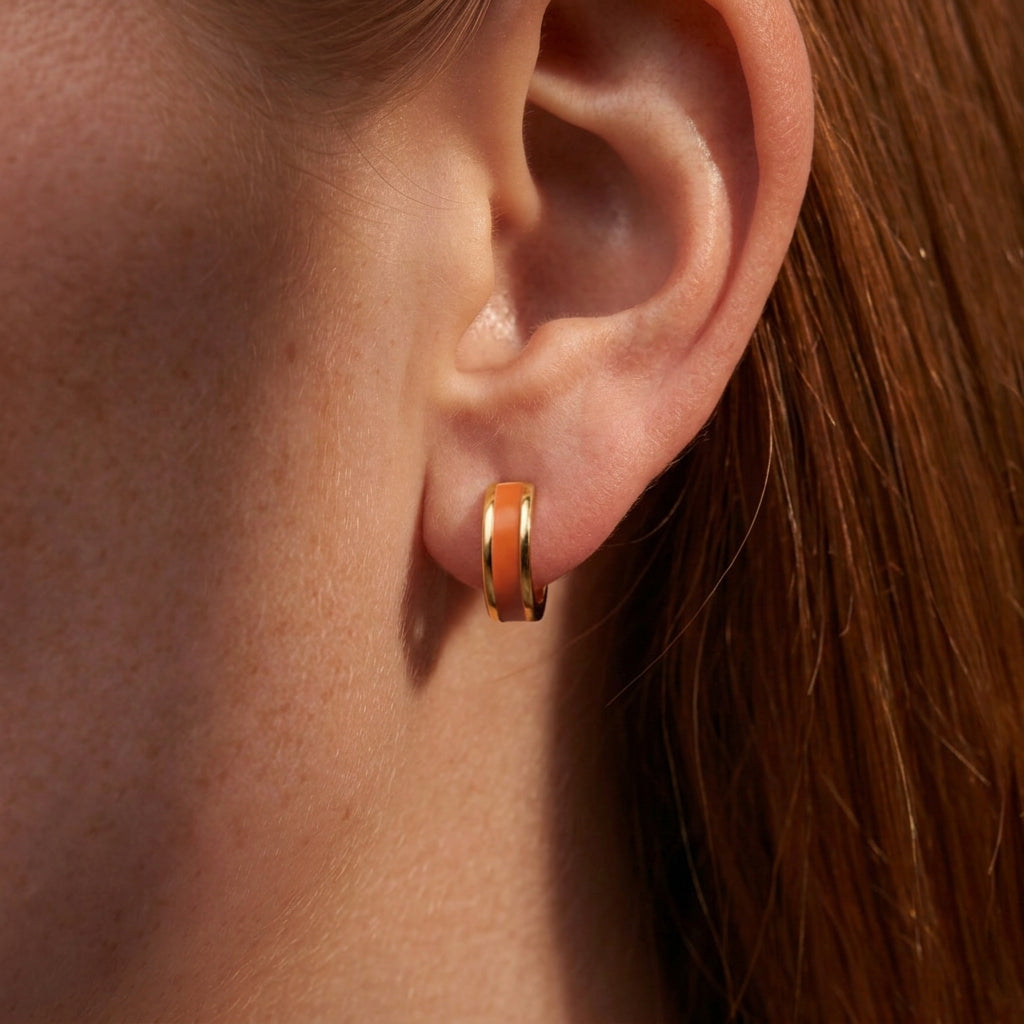 Tangerine Small Hoop Earrings