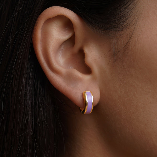 Lilac Small Hoop Earrings