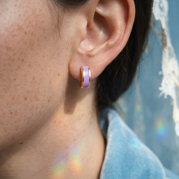 Lilac Small Hoop Earrings