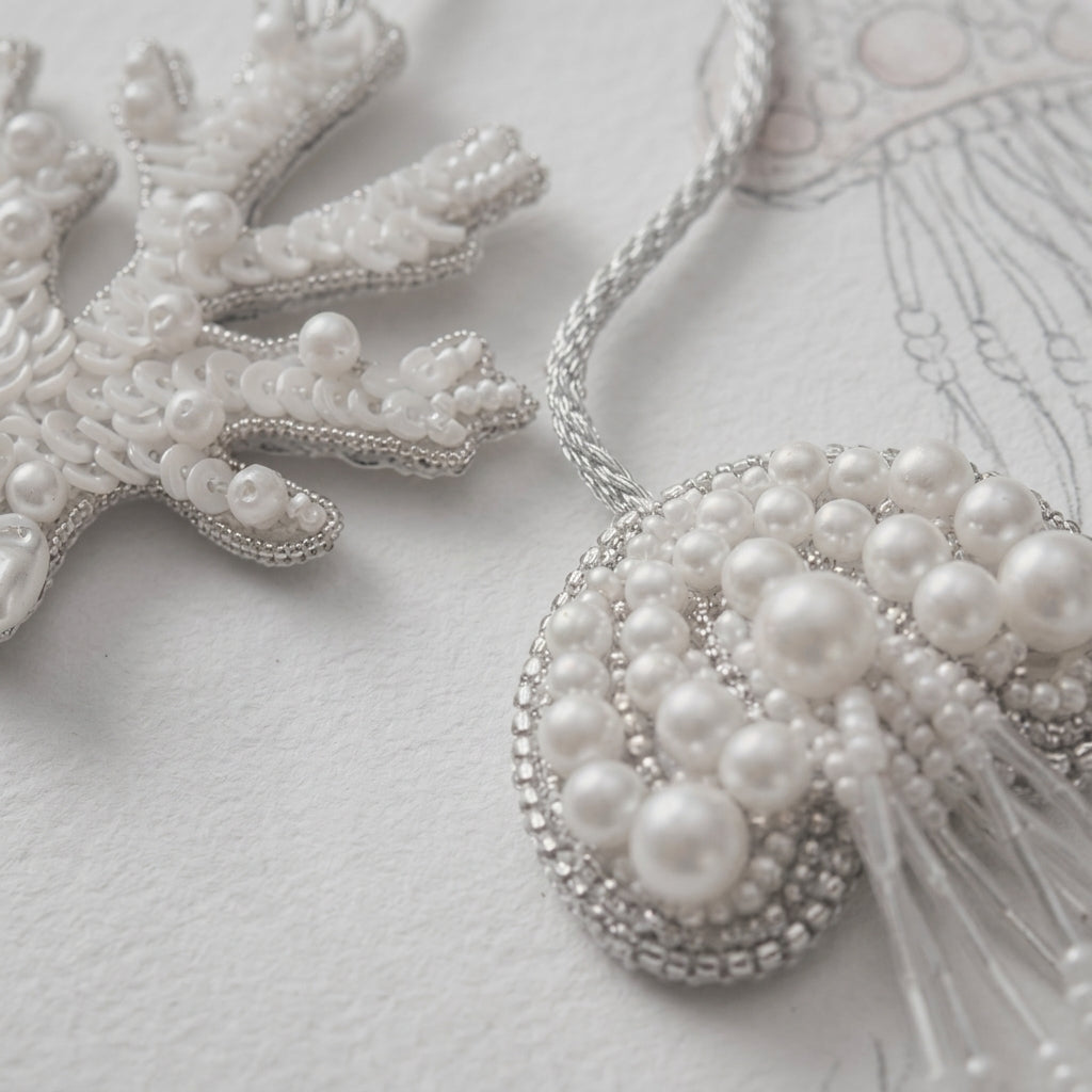 Arctic Jelly Coral Double Bag Charm