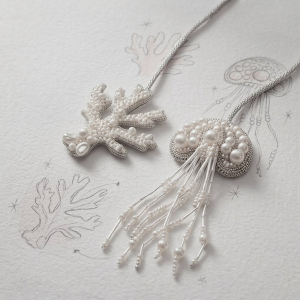 Arctic Jelly Coral Double Bag Charm