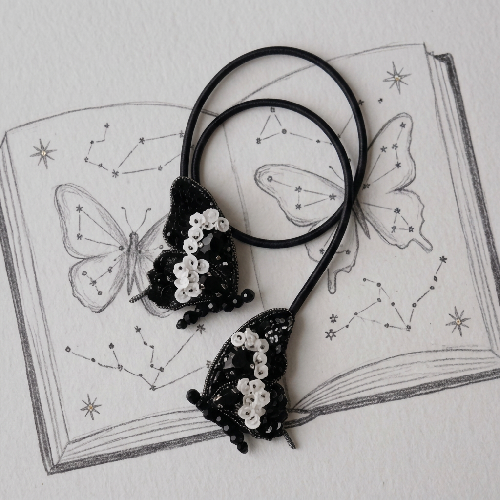 Dark Butterfly Double Bag Charm