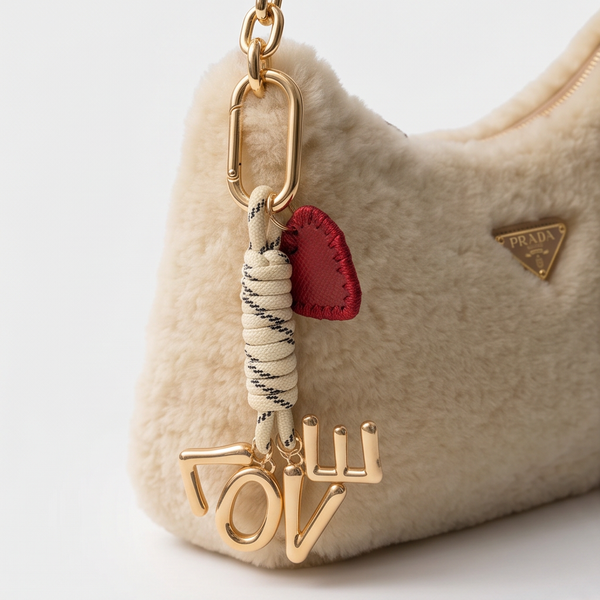 Golden Love Cord Charm