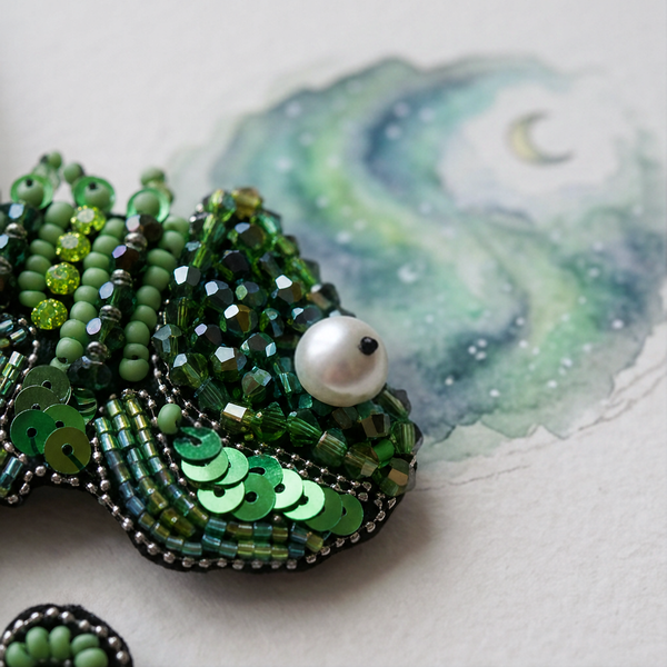 Chameleon Beaded Bag Charm