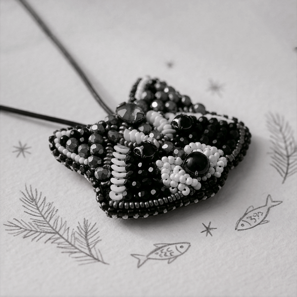 Raccoon Beaded Bag Charm