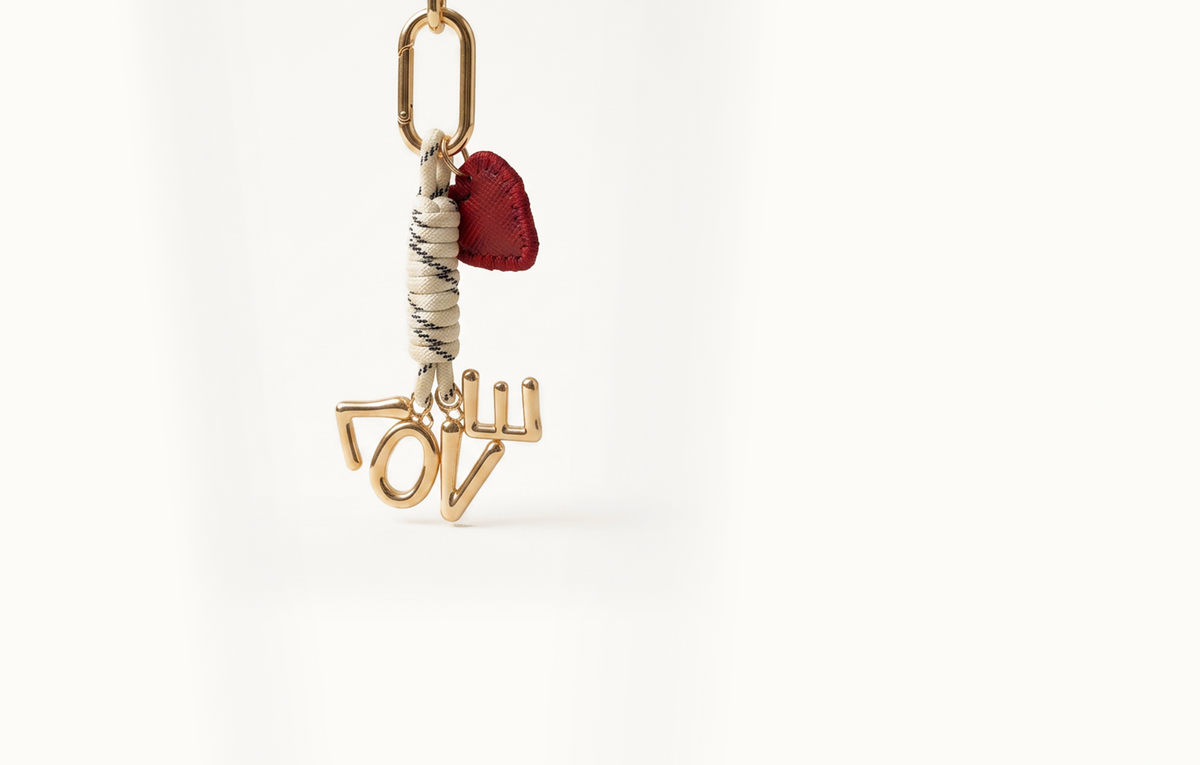 Golden Love Cord Charm