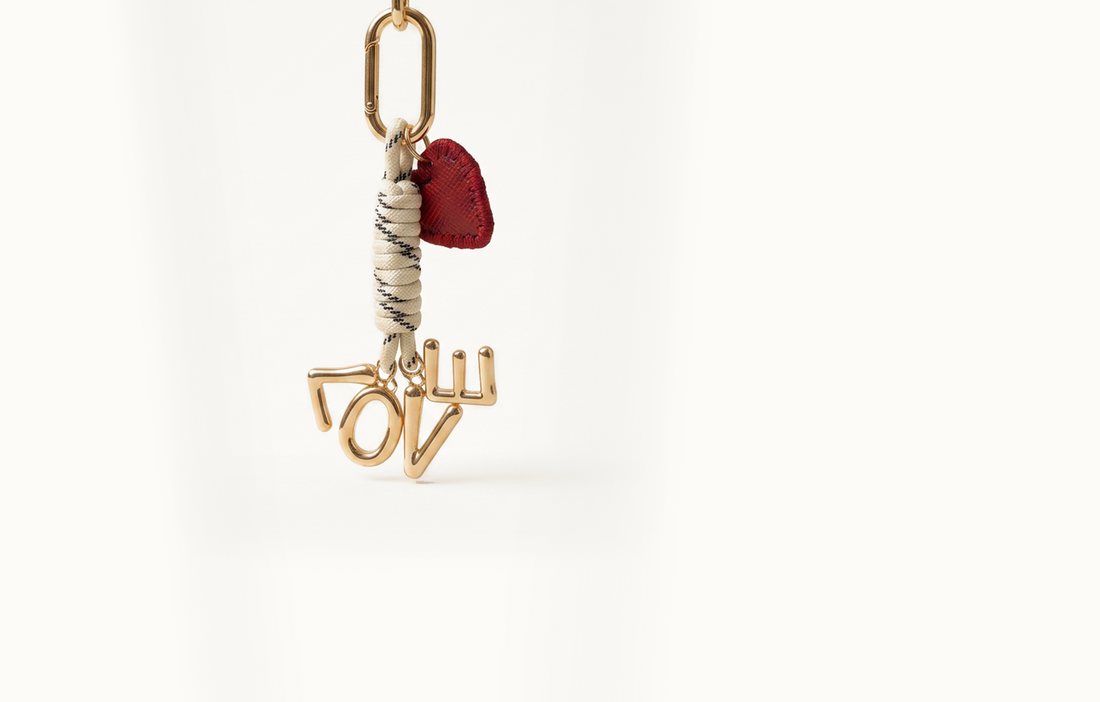 Golden Love Cord Charm