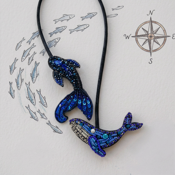 Deep Sea Embellished Double Bag Charm
