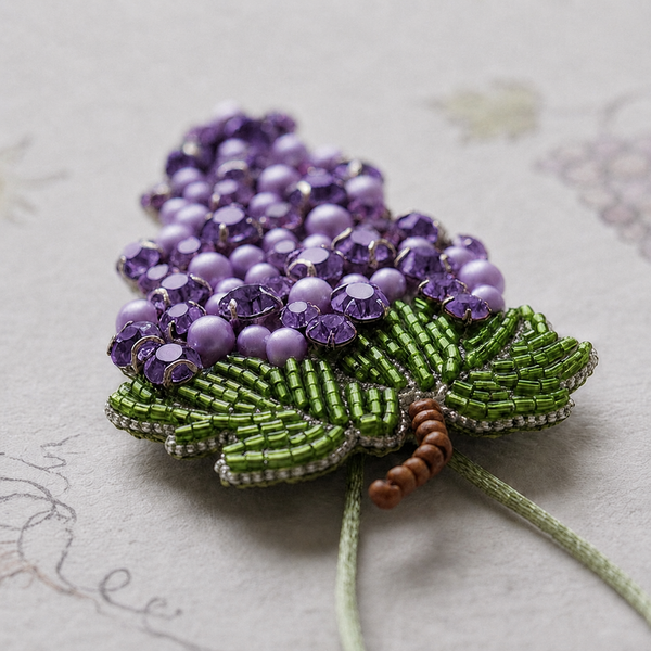Grapes Beaded Bag Charm