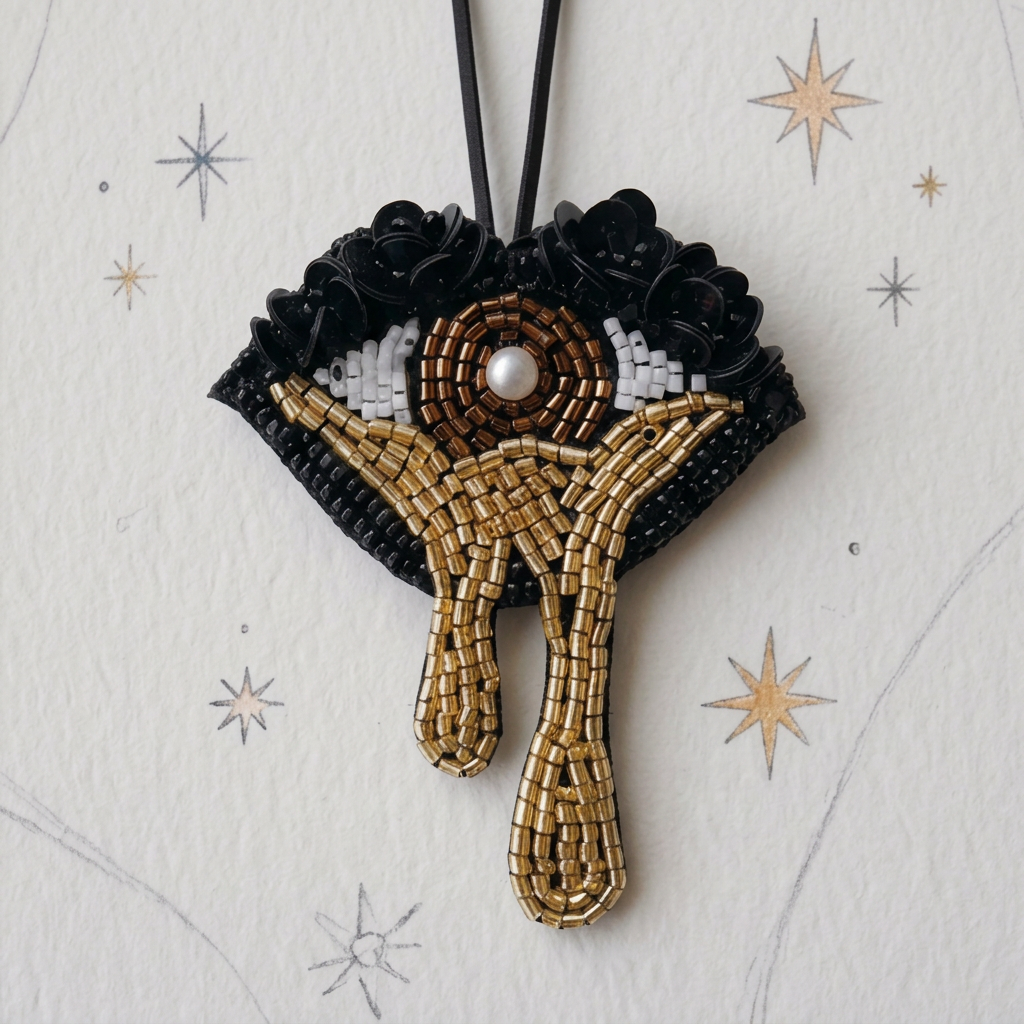Golden Tears Embellished Bag Charm