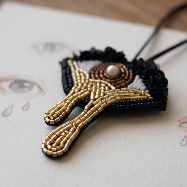 Golden Tears Embellished Bag Charm