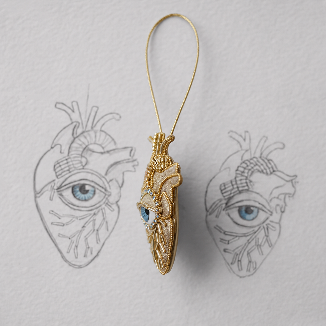 Heart of Gold Bag Charm
