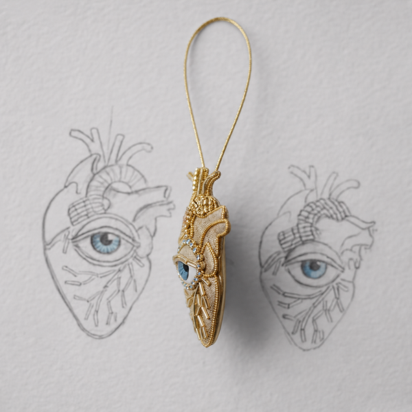 Heart of Gold Bag Charm