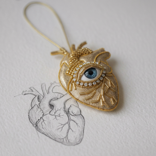 Heart of Gold Bag Charm