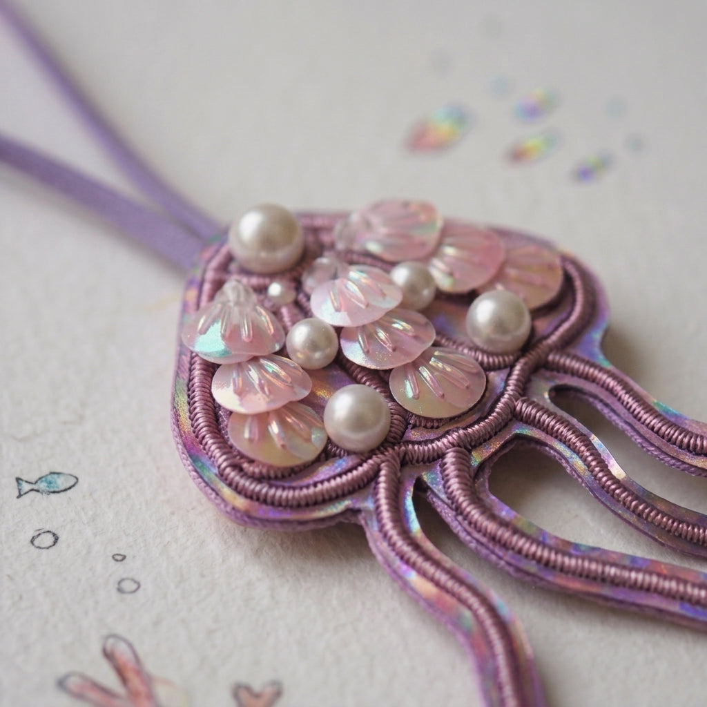 Holographic Jellyfish Bag Charm