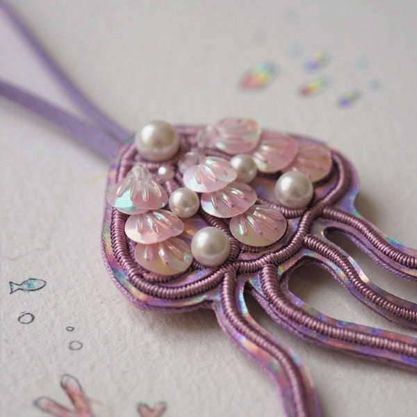 Holographic Jellyfish Bag Charm