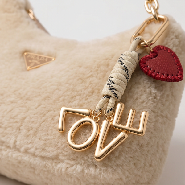 Golden Love Cord Charm