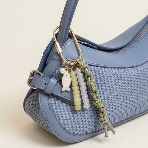Pistachio Stone Carabiner Cord Set