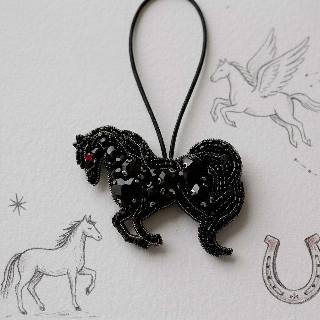 Night Horse Bag Charm