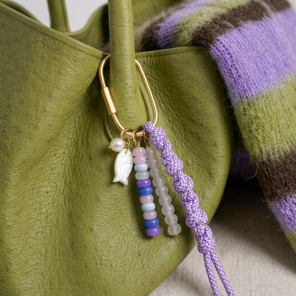 Periwinkle Stone Carabiner Cord Set