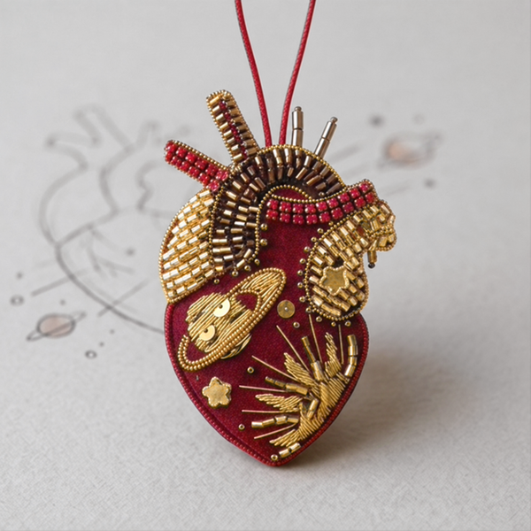 Crimson Heart Bag Charm