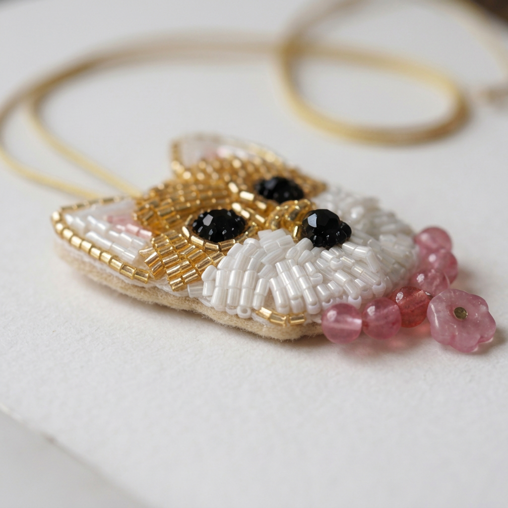 Shiba Beaded Bag Charm