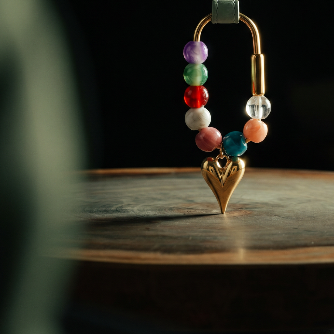 Gelato Beaded Heart Carabiner