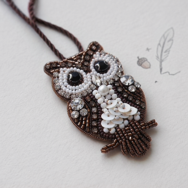 Owl Embellished Bag Charm